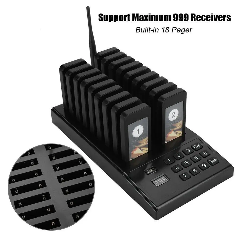 18 каналов ресторан пейджер вызова официанта Система Беспроводной подкачки