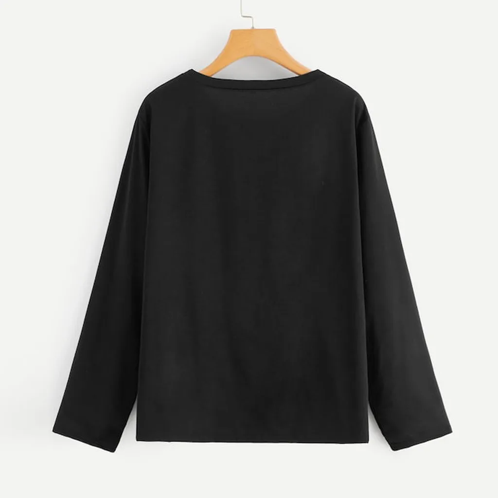 Женский свитшот милая Рождественская футболка с длинным рукавом и принтом лося