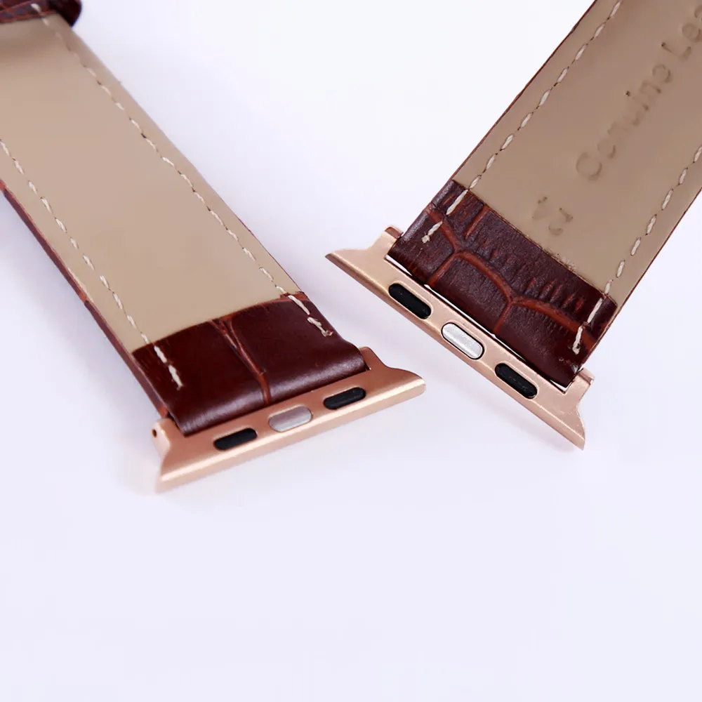 

Genuine Leather Watch Band Bracelet For Apple Watch 1 2 3 4 5 38mm 42mm 40mm 44mm Watchband for iWatch Strap And Adapter