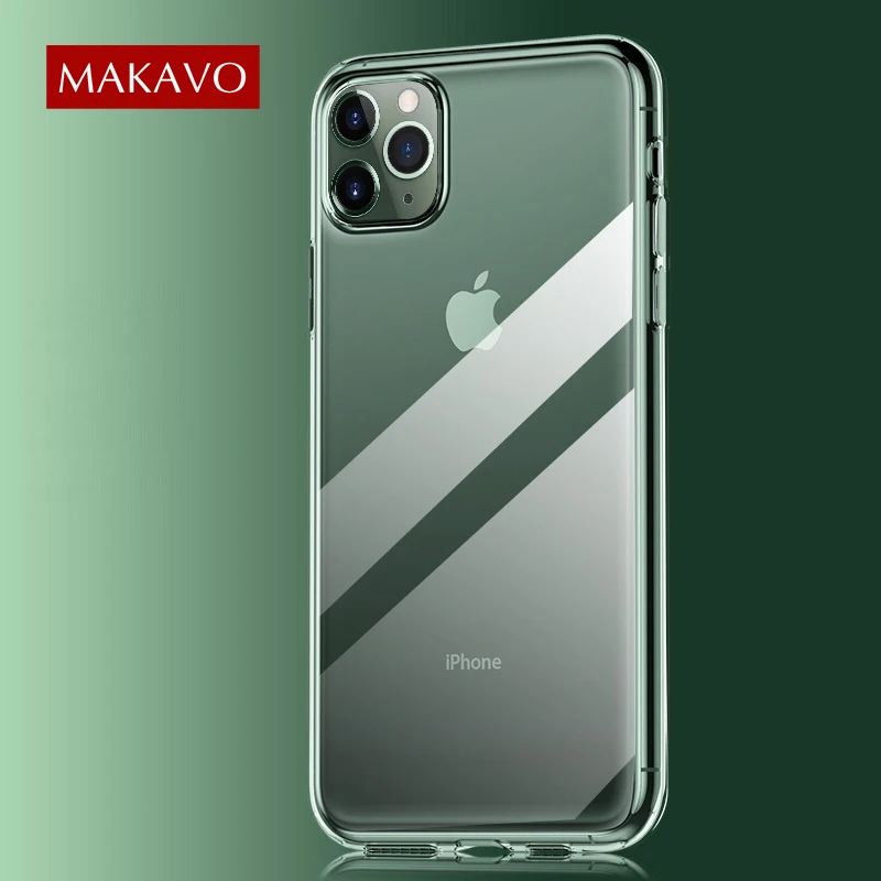 Силиконовый прозрачный мягкий чехол из ТПУ для iPhone 11 Pro Max Pro|Бамперы| |
