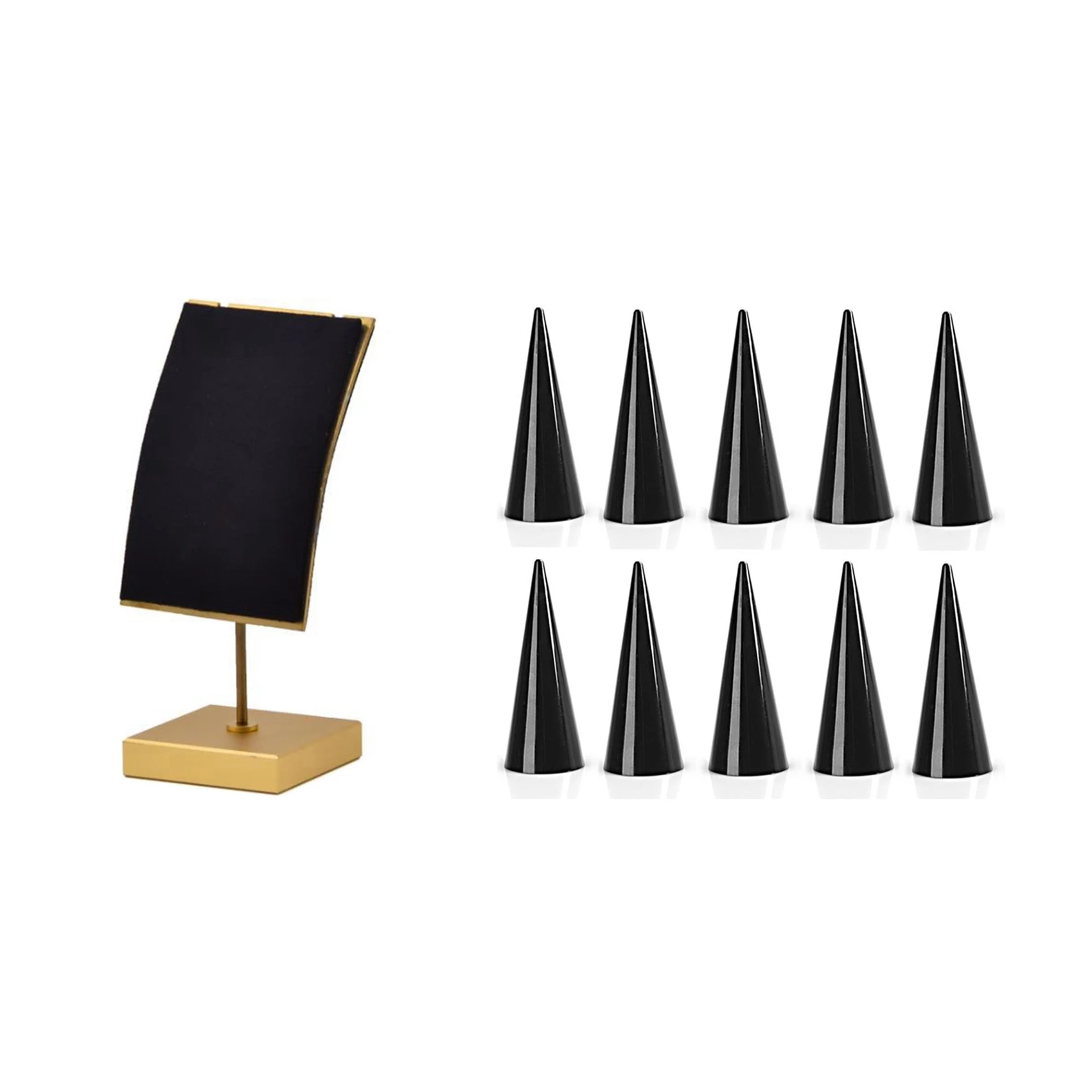 

Подставка для ожерелья с кольцом на палец, пластиковая трехугловая витрина для хранения ювелирных изделий, 11 штук