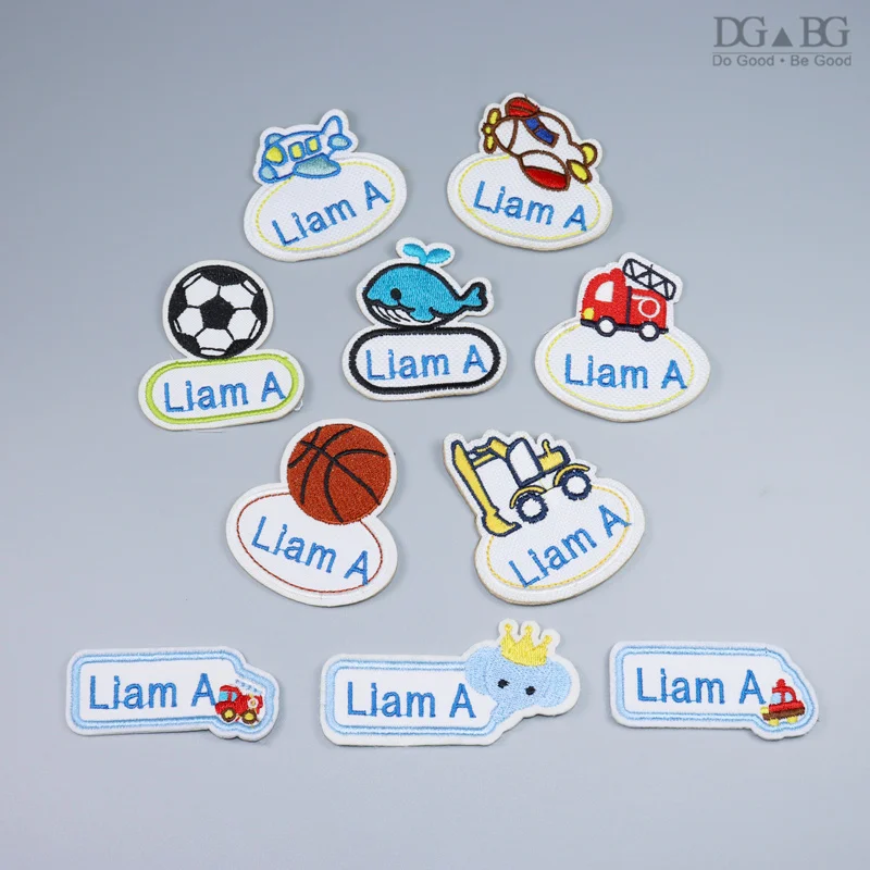 Детские наклейки с идентификацией имени индивидуальные вышитые нашивки