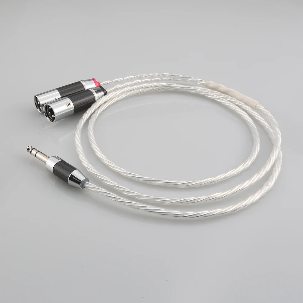 Посеребренный кабель Odin от 6 35 мм до 2 Cabon fiber XLR Мужской Hi-Fi DAC цифровой усилитель -