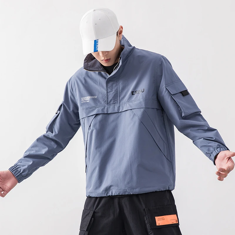 Мужская ветровка Повседневная Уличная верхняя одежда в стиле пэчворк размеры 4XL