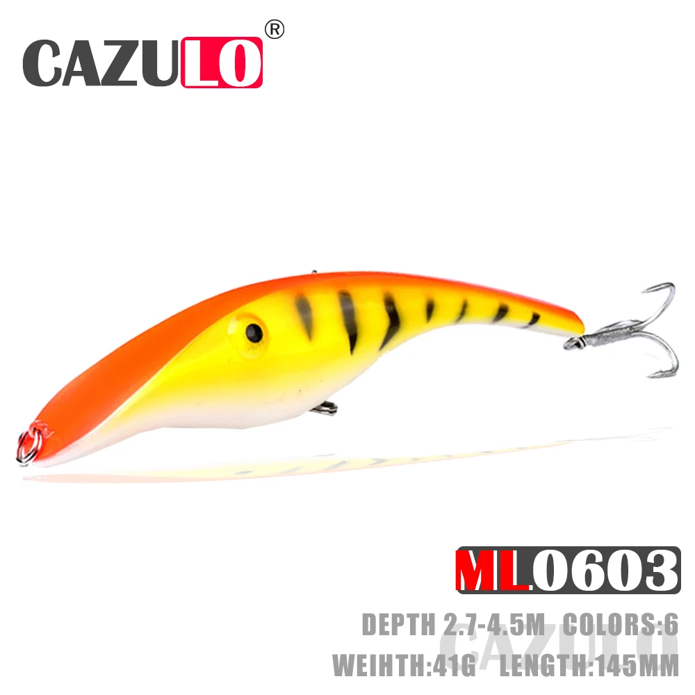 

Pencil Fishing Accessories Lure Weights 41g Isca Artificial Flaoting Depth 2.7-4.5m Peche En Mer Trolling Carp Fish Goods Leurre