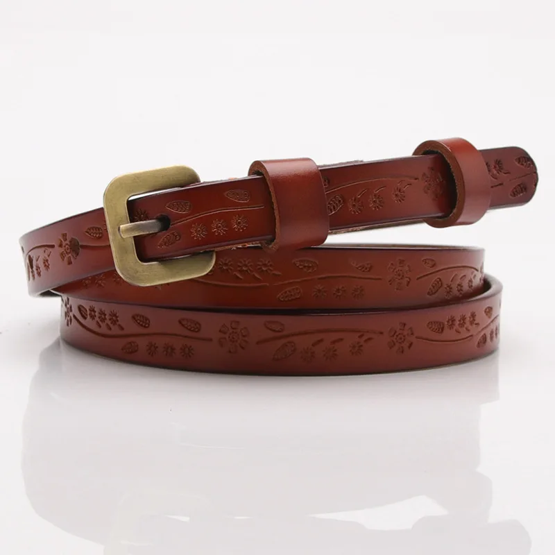 Women high quality genuine leather belt luxury designer belts Women cowskin fashion Strap Jeans for Women's cowboy dress