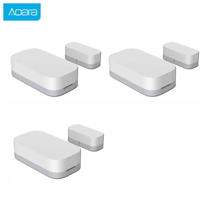 3PCS White Aqara датчик окна двери Zigbee беспроводное соединение умный мини датчик двери работает с управлением Android IOS App - Color: 3PCS White