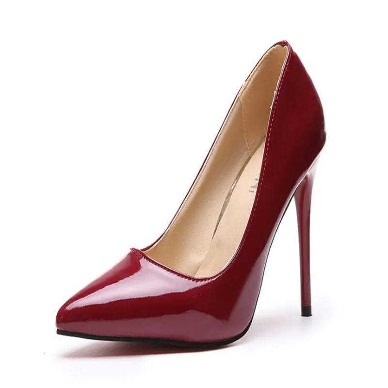 

2021 Women Shoes Pointed Toe Pumps Patent Leather Dress High Heels Boat Shoes Wedding Shoes Zapatos Mujer
