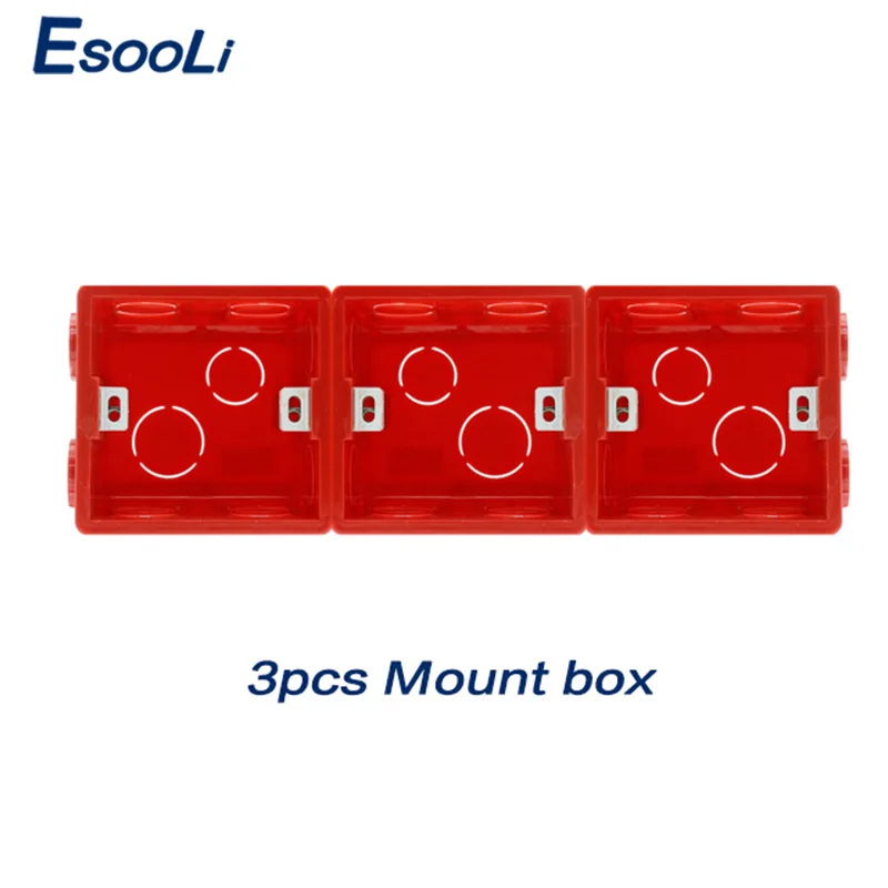 Red Box Esooli панель из нержавеющей стали Двухстенная розетка 16A ЕС розетка+ женский ТВ Джек с RJ45 CAT5E Интернет порт серебро - Тип: Red Box
