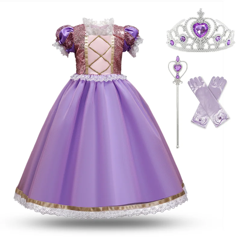Платье принцессы для девочек косплей-вечеринка на Хэллоуин Красавица и Чудовище