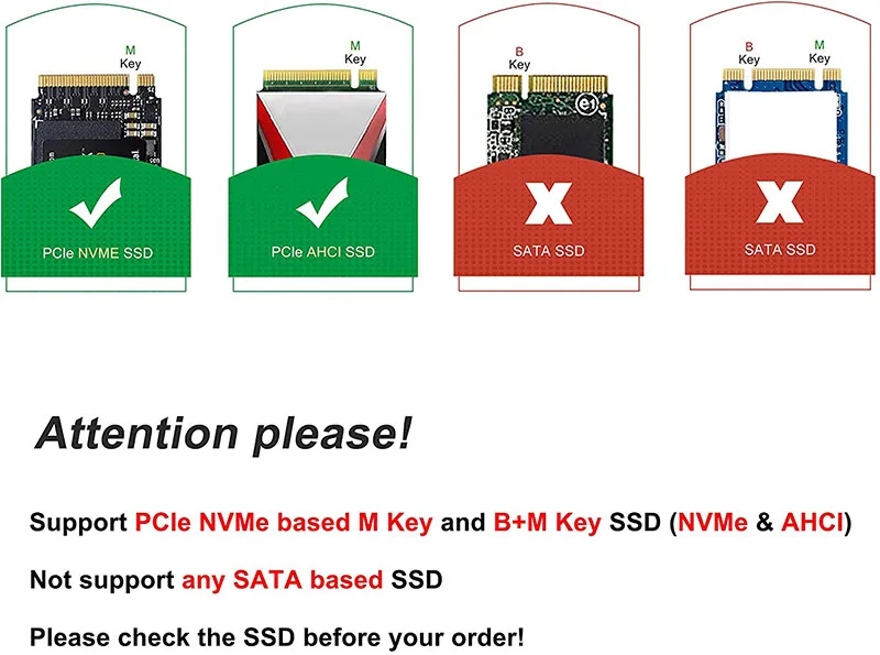 Адаптер M.2 NVMe PCIe M2 адаптер NGFF на SSD для обновления Macbook Air 2013-2017 Mac Pro 2013 2014 2015 A1465 A1466