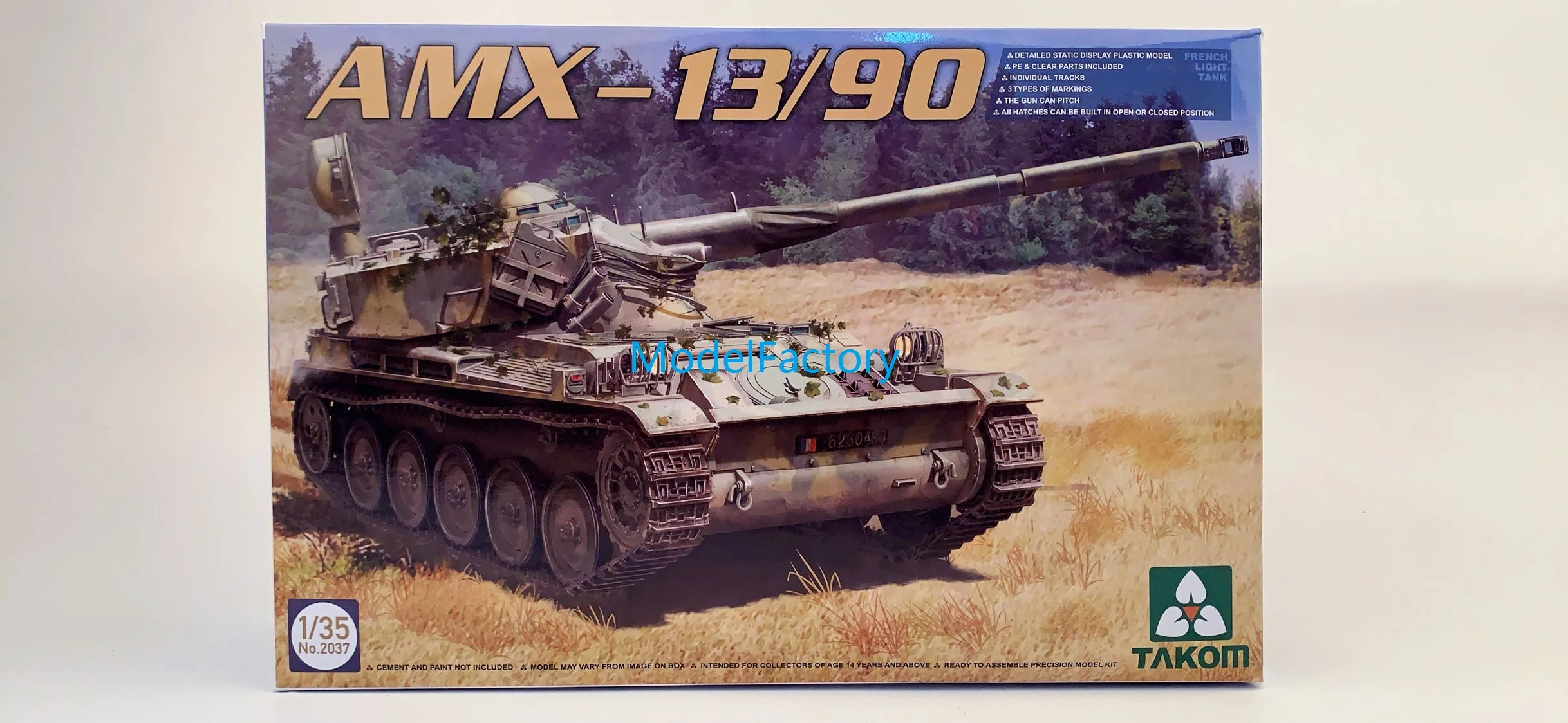 TAKOM 2037 1/35 французский светильник бак AMX 13/90 модель комплект| |