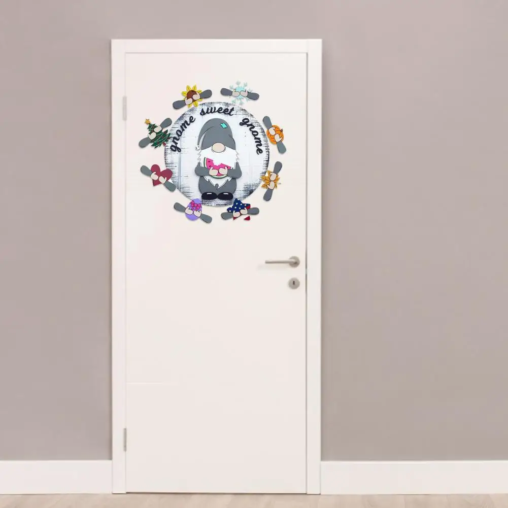 

Door Sign Easy to Carry Decorative Wood Lovely Pattern Durable Hanging Sign for Home