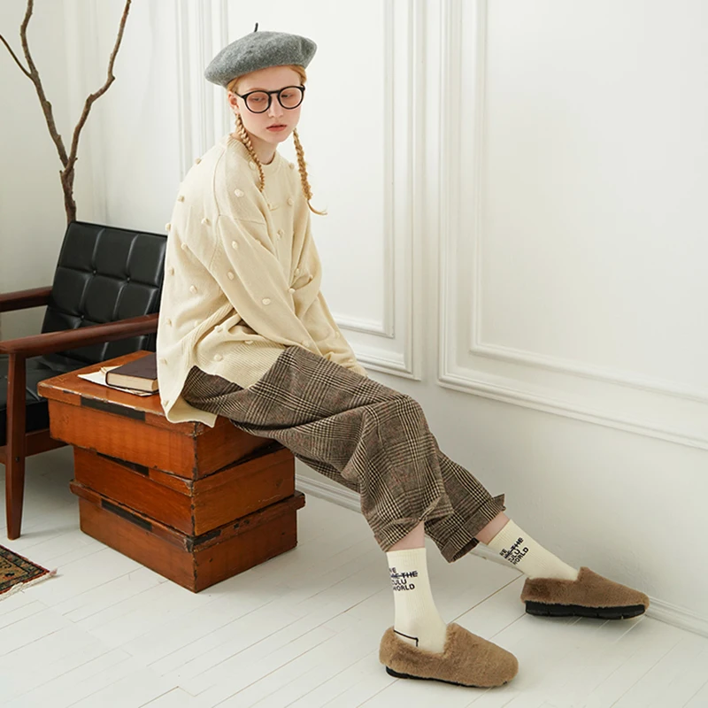 Imakokoni абрикосовый шерстяной свитер оригинальный дизайн японская Милая рубашка с