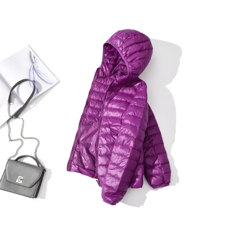 Женские пуховики большие размеры легкие женская зимняя одежда с капюшоном