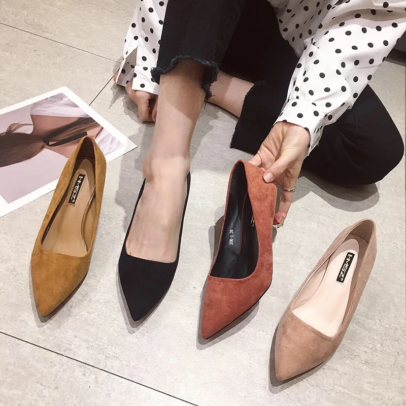 Wellwalk женские туфли-лодочки с острым носком на тонком каблуке летние однотонные