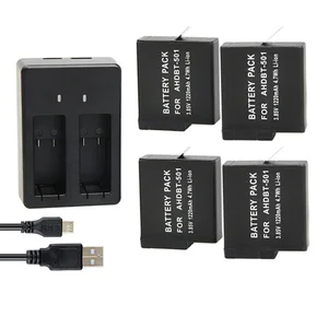 Черный аккумулятор для GoPro Hero 5 Hero 6 Hero 7 8 + двойное зарядное устройство для GOPRO Hero 8 7 hero 6 hero 5, аксессуары для черной камеры