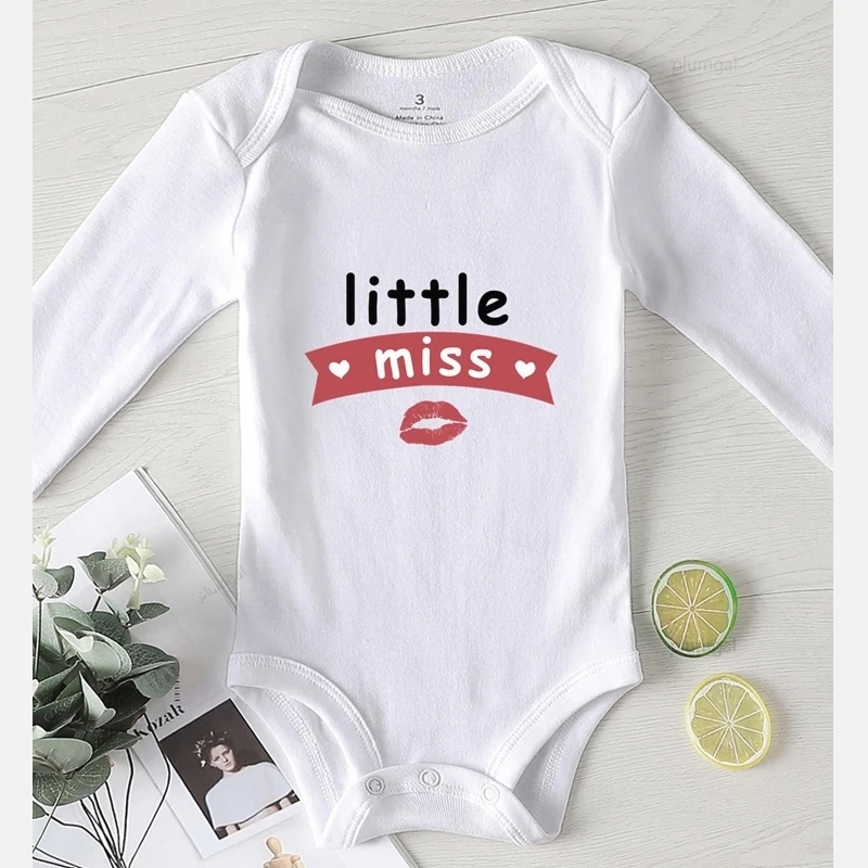 Комбинезон для малышей Одежда новорожденных детей с принтом поцелуй любви