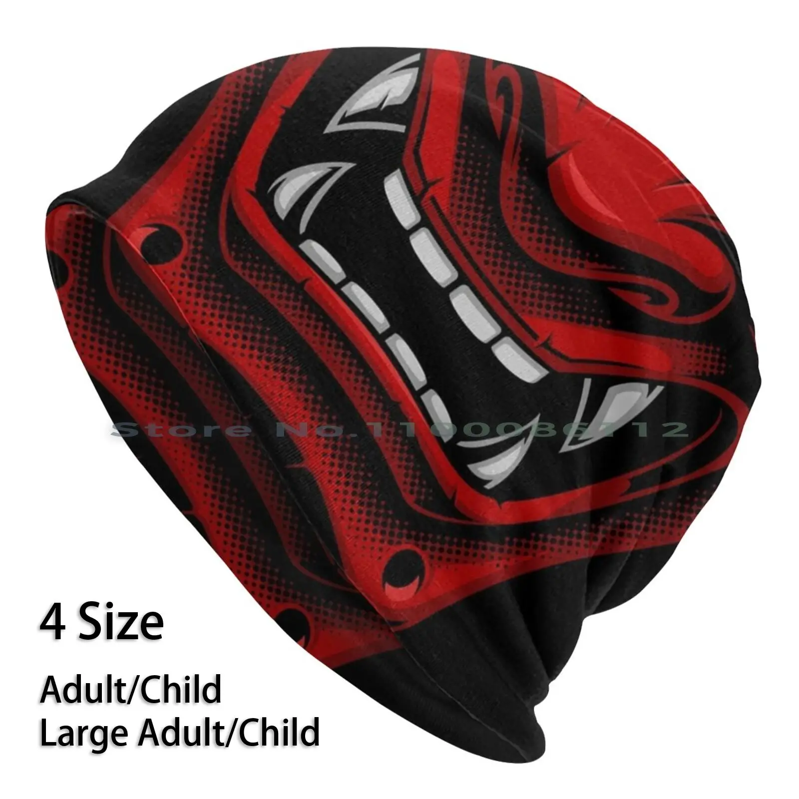 

Japanese Oni Demon Mask Beanies Knit Hat Video Games Gamer Ghost Of Tsushima Ps4 Action Combat Asian Japanese Stealth Anime Oni