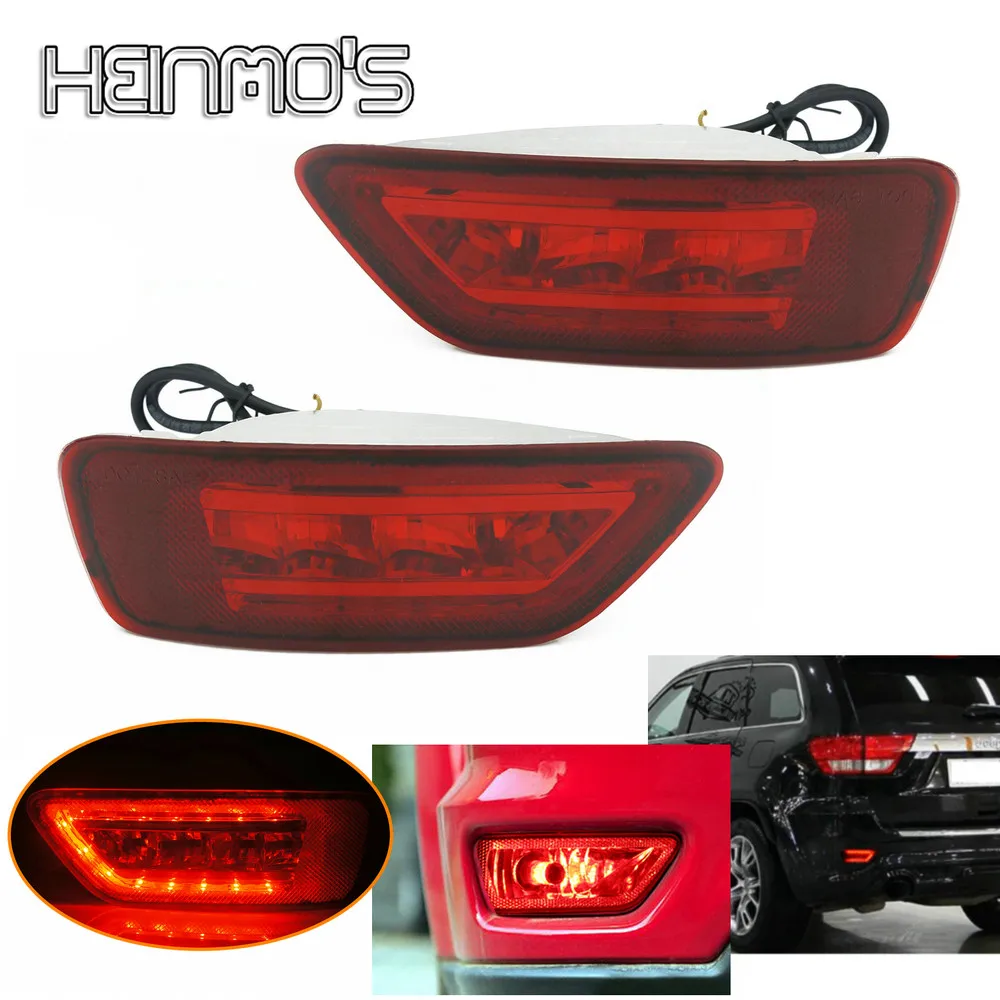 Rear Fog Light Kit w/LED Bulbs Foglamps Wirings For Jeep Grand Cherokee WK2 Compass Dodge Journey 2016 2015 2014 2013 2012 2011 |