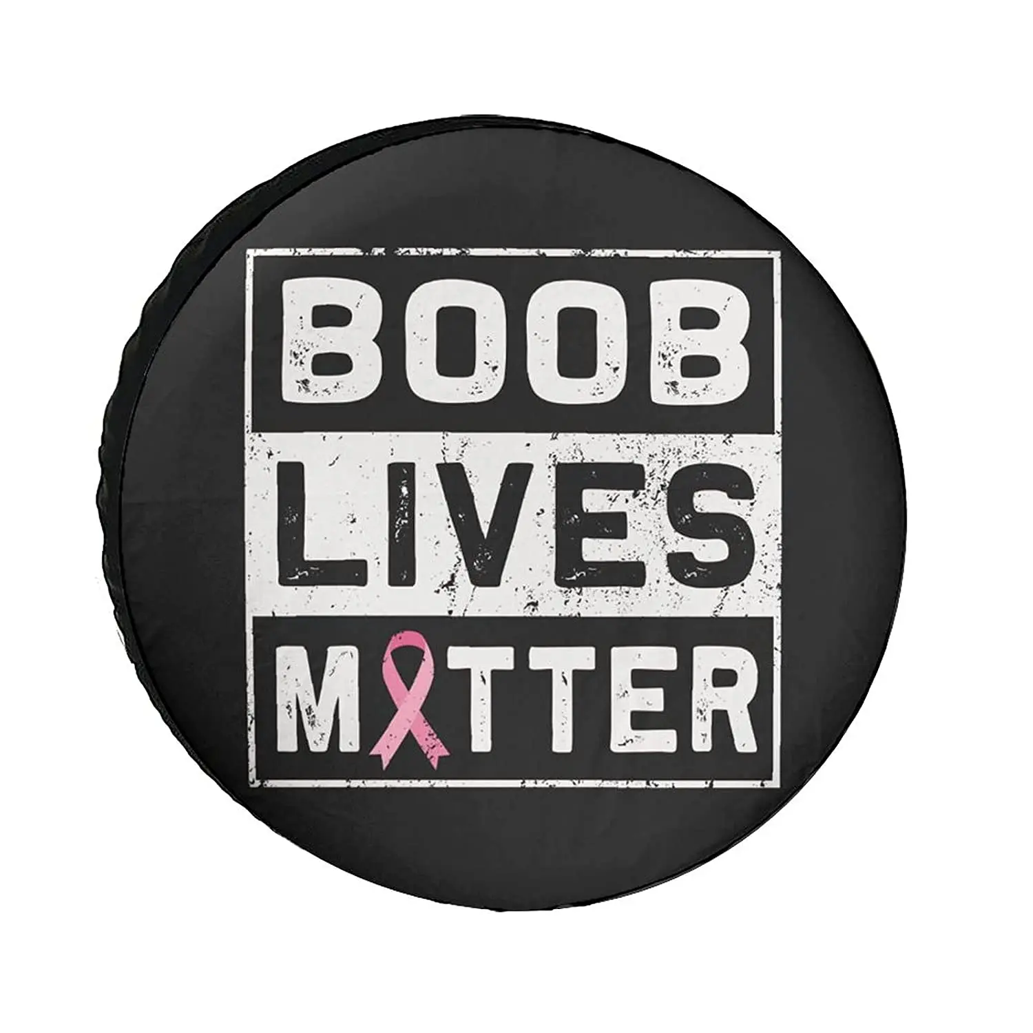 

Boob Lives Matter Retro Breast Cancer Awareness Universe Exploration Tire Covers Wheel Cover Protectors Weatherproof UV