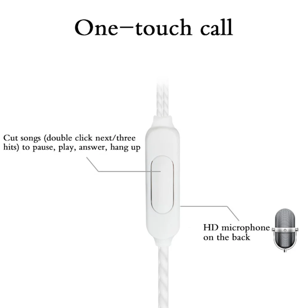 Проводные наушники высокостерео наушники-вкладыши с микрофоном компьютерные