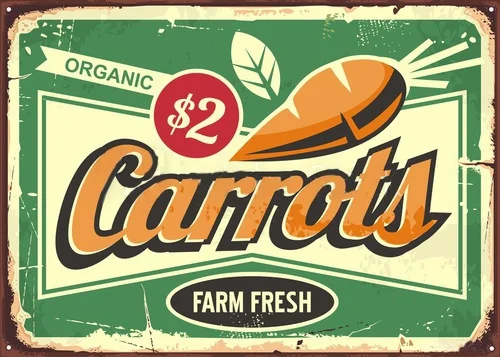 

Carrots Cool Style Metal Tin Sign Decor Bar Pub Home Vintage Retro Poster