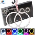 2 шт.компл. 9-30V Angel Eyes Halo Кольца молочно-белый свет 6070809095100110120 мм 2835 Светодиодная светильник белый красный синий янтарно-зеленый