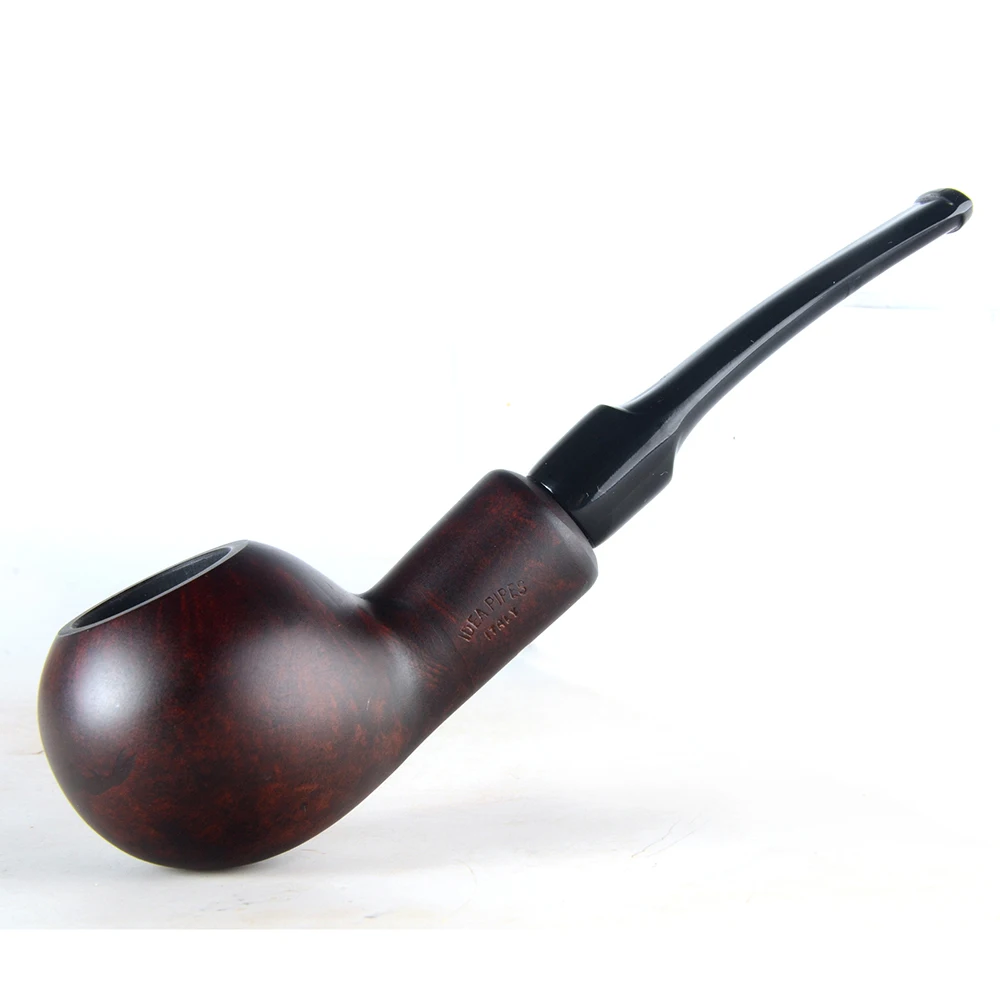 Бриар трубы табака курительная труба гладкая отделка 9 мм фильтр изогнутая