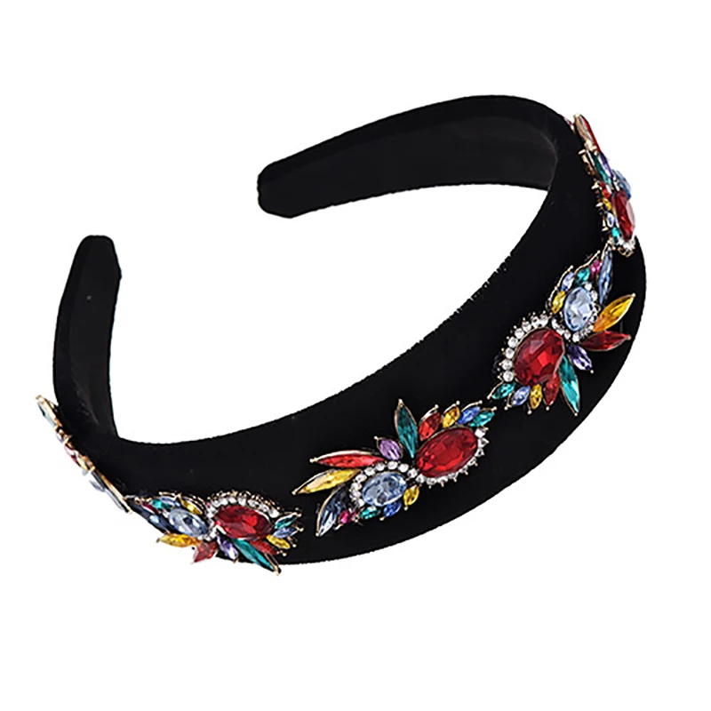 

ZHINI 2020, Классическая повязка на голову в стиле бохо, Женская повязка на голову, аксессуары для волос стразы, лоскутные головные уборы, широкие повязки для волос, украшения для волос