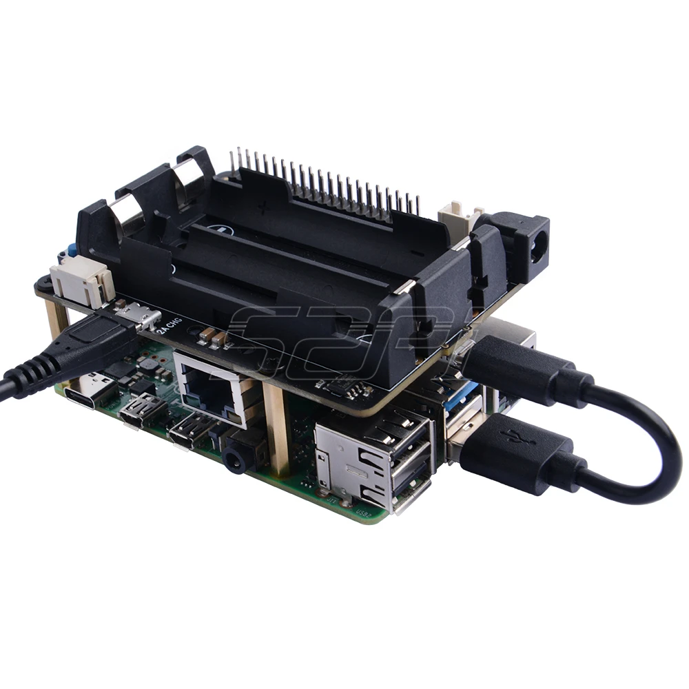 52Pi X725 плата управления питанием и UPS шляпа(18650 мощность) безопасное выключение Алюминиевый Чехол Плата расширения для Raspberry Pi 4 B/3B+/3B