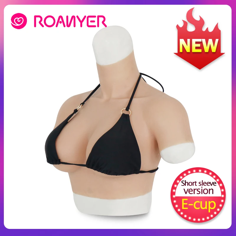 Реалистичная силиконовая грудь Roanyer E cup форма для трансвеститов с коротким