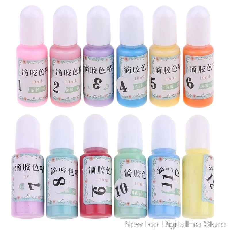 

12 Bottles Liquid Macaron Candy Color Resin Pigment Dye Resin Epoxy Jewelry DIY Jy13 20 Dropship