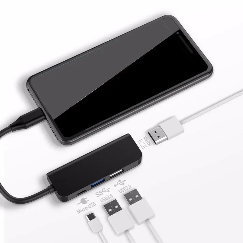 USB C концентратор USB-C к HDMI 4K 3 0 адаптер PD/порт зарядки Micro для MacBook Pro samsung Galaxy S8 type |