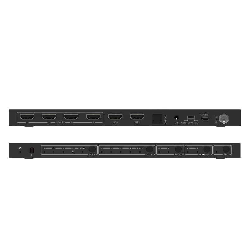 Hdmi матрица 4x2 Переключатель hdmi Сплиттер 4K/2K/60 Гц 1080P 3D пульт дистанционного