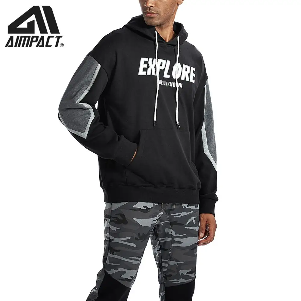 Модные байкерские толстовки AIMPACT для мужчин повседневные спортивные свитшоты в