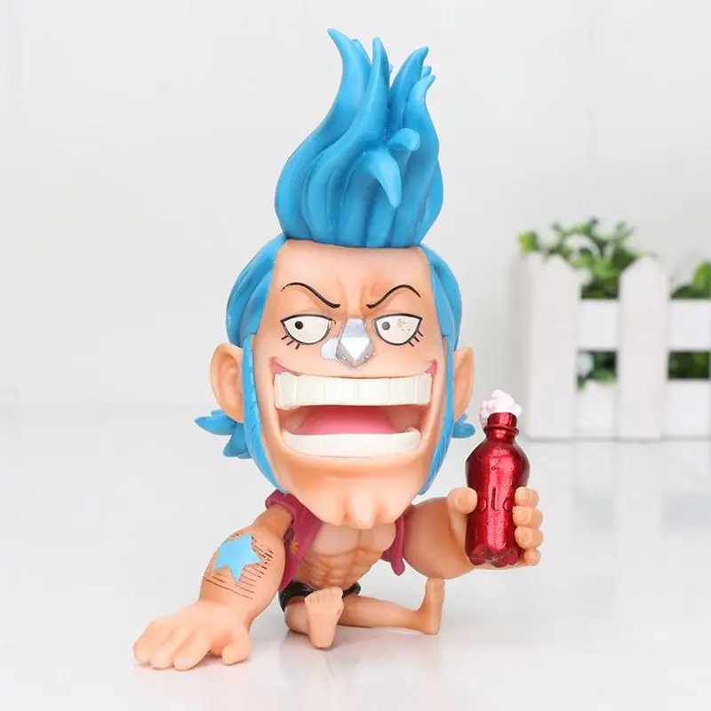 franky opp bag Luffy Figure one piece Figure Sanji Roronoa Зоро удерживает винную бутылку Franky Автомобильные украшения GK ver. ПВХ модель подарок аниме фигура - Цвет: franky opp bag