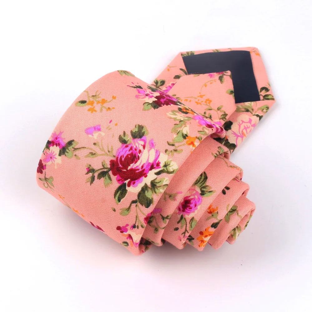 Новый Цветочный галстук для мужчин и женщин узкий хлопковый на шею свадьбы