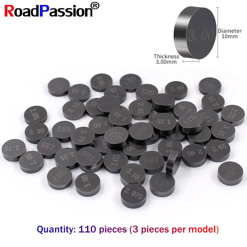 

110pcs Motorbike Dirtbike Adjustable Valve Shim Diameter 10.0mm Kit For 1190 RC8 1290 400 500 530 XC-W 450 690 990