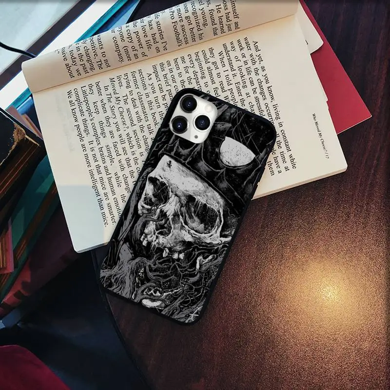 

Skeleton Horror pattern art Phone Cases for iPhone 11 12 pro XS MAX 8 7 6 6S Plus X 5S SE 2020 XR Soft silicone