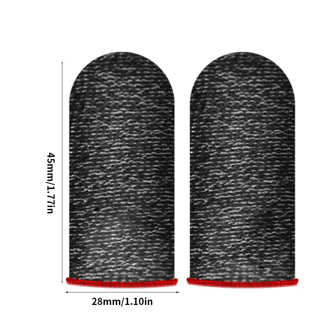 

2 Pcs Phone Games Sweat-Proof Finger Gloves Thumbs Finger Cover Anti-slip Cot Sleeve for PUBG Touch Screen Game Practical Access