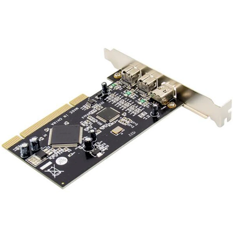PCI-E 3 порта 1394A 1394B Firewire 800 плата расширения PCI-Express адаптера контроллера для