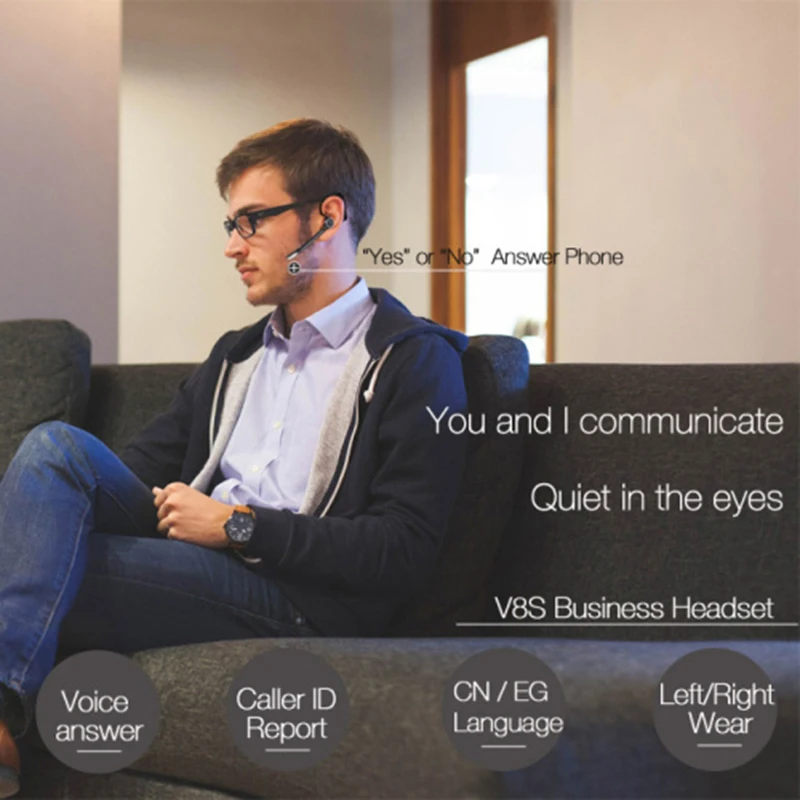 lymoc original v8s bluetooth headsets wireless earphones csr earbuds ear hook mic handsfree for strucker business office workout free global shipping