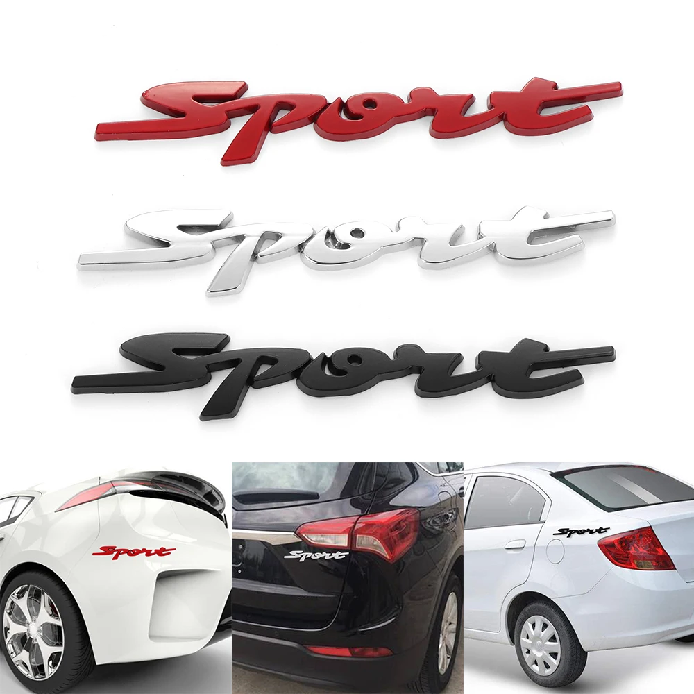 Спортивная эмблема значок Дверь Наклейка 3D ABS хром логотип автомобиля стикер для