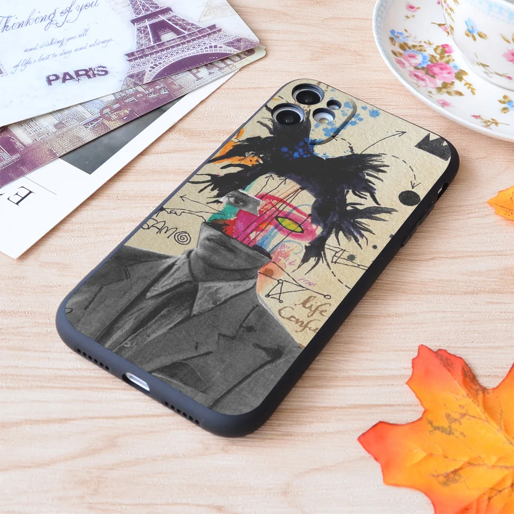 

For iPhone Samo Basquait Print Soft Matt Apple iPhone Case