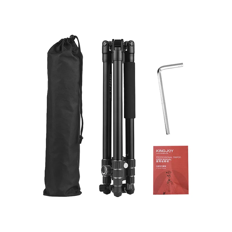 

G55 Aluminum Alloy Carbon Fiber Travel Tripod Monopod With 360 Degree Ball Head 5-Section Adjustable