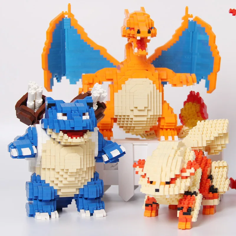 Покемон строительный блок Пикачу храп Charizard Bulbasaur фигурка модель blastise Gyarados сделай