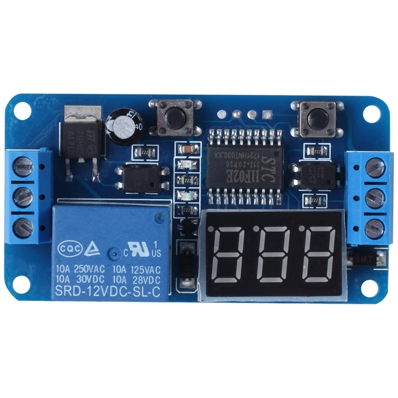 DC 12V Светодиодный дисплей цифровой таймер задержки управления Модуль PLC