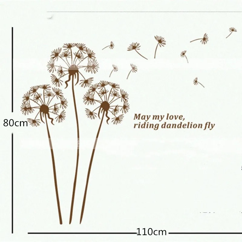 Diy зеркальные настенные наклейки Современный дизайн на стену в виде одуванчика