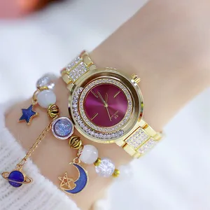 2019 женские часы с бриллиантовым браслетом Женские повседневные кварцевые наручные часы из нержавеющей стали Relogio Feminino